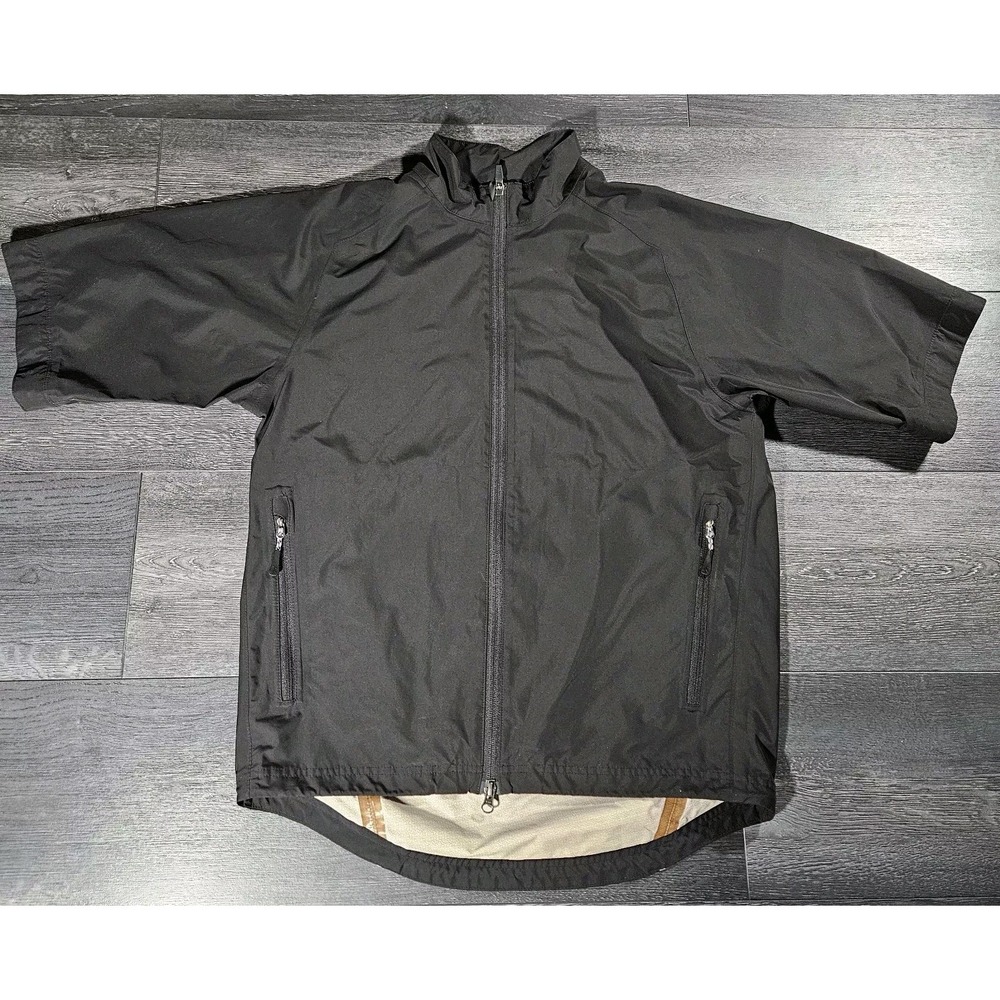 Zero Restriction Tour Series Jacket Mens S Black‎ Full Zip Short Sleeve Golf